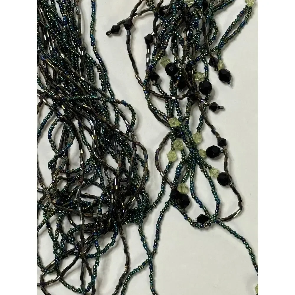 Black Iridescent Seed Bead Strands 56